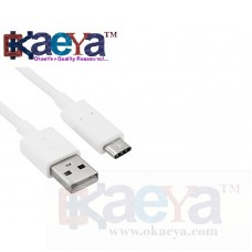 OkaeYa C Type Cable Charging Cable, Data Cable,Usb Cable , Sync Cable High Speed Original C Type Usb Data Charging Cable 1 Meter Length (White)